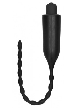 Черный стимулятор уретры с вибрацией и электростимуляцией Urethral Sounding Plug
