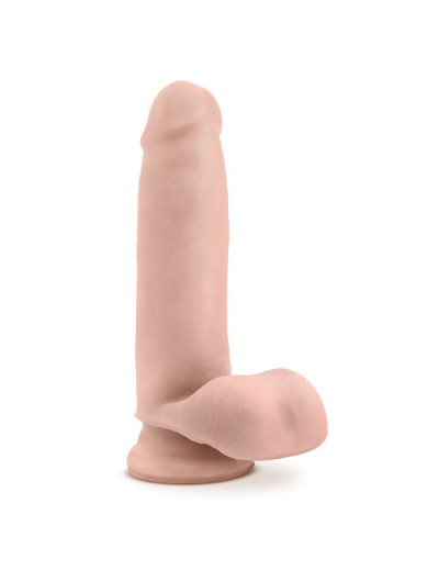 Телесный фаллоимитатор 7 inch Self Lubricating Dildo with Balls - 17,8 см.