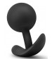 Черная анальная пробка Wearable Vibra Plug - 9,5 см.
