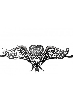 Чёрная металлическая карнавальная маска Swan Masquerade Mask