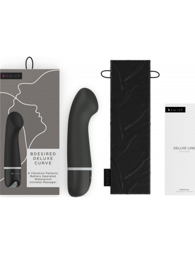 Черный G-вибростимулятор Bdesired Deluxe Curve - 15,2 см.