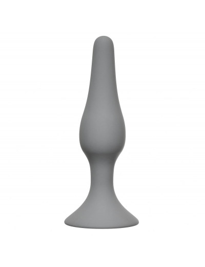 Серая анальная пробка Slim Anal Plug XL - 15,5 см.