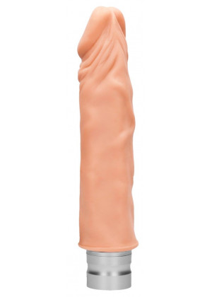 Телесный реалистичный вибратор Vibrating Dildo - 21,5 см.