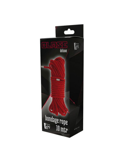 Красная веревка DELUXE BONDAGE ROPE - 10 м.