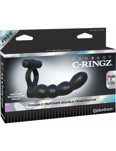 Эрекционное кольцо для двойного проникновения Posable Partner Double Penetrator