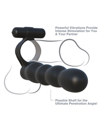 Эрекционное кольцо для двойного проникновения Posable Partner Double Penetrator