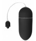 Черное гладкое виброяйцо Vibrating Egg - 8 см.