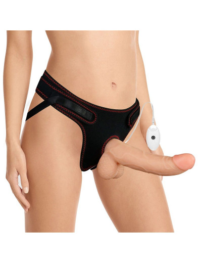 Женский страпон с вибрацией Vibrating Easy Strapon Set 8.5 - 21,5 см.