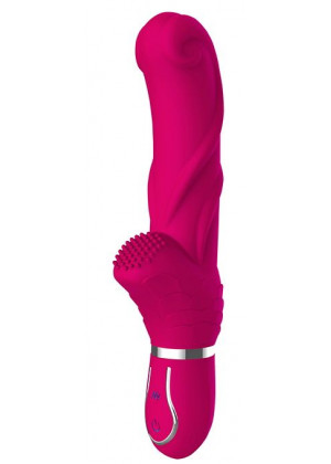 Ярко-розовый вибратор 10-SPEED PINK PERFECTION - 22 см.