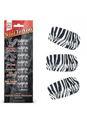 Набор лаковых полосок для ногтей Зебра Nail Foil
