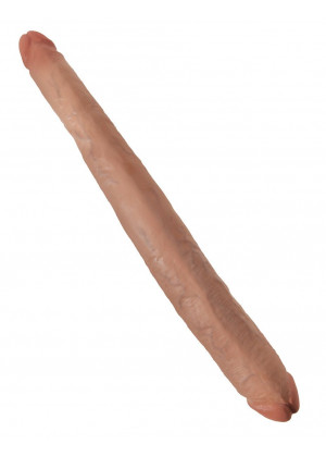 Двусторонний кофейный дилдо 16  Tapered Double Dildo - 40,6 см.