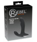 Черный вибромассажер простаты с функцией римминга Plug with Perineum Stimulator - 16,6 см.