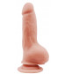 Телесный фаллоимитатор BENDABLE DILDO на присоске - 18 см.
