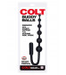Чёрный анальный стимулятор с кольцом COLT BUDDY BALLS - 18,5 см.