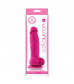 Ярко-розовый фаллоимитатор на присоске ColourSoft 5  Soft Dildo - 17,8 см.