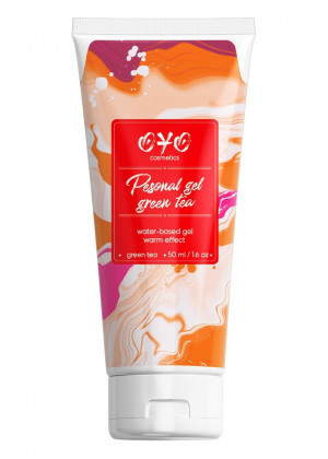 Интимная смазка на водной основе с согревающим эффектом OYO Personal Gel Green Tea - 50 мл.