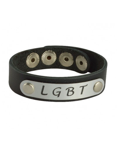 Кожаный браслет LGBT