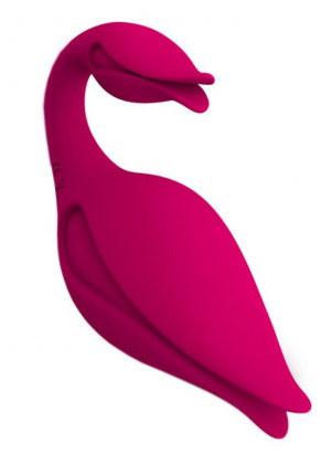 Малиновый вибратор-бутон Swan - 11 см.