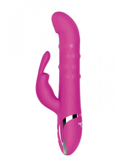 Розовый вибратор-кролик N 40 RECHARGEABLE DUO VIBRATOR - 24 см.