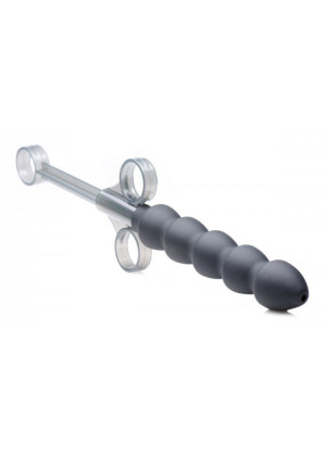 Черный шприц-аппликатор для введения лубриканта Silicone Links Lube Launcher - 19,7 см.