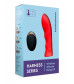 Красный вибрострапон Vander Wireless Silicone Dong - 14 см.