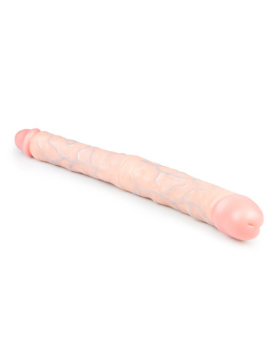 Телесный двусторонний фаллоимитатор Mr Long Dong - 48 см.