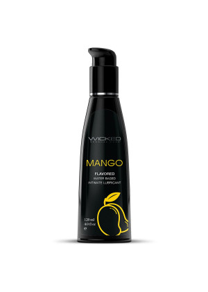 Лубрикант на водной основе с ароматом манго Wicked Aqua Mango - 120 мл.
