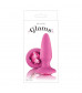 Розовая анальная пробка с розовым кристаллом Glams Pink Gem - 10,4 см.