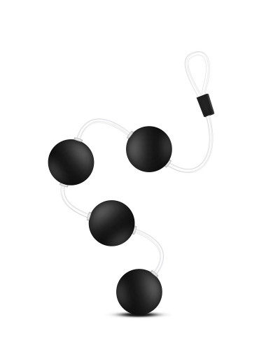 Чёрные анальные шарики Performance Pleasure Balls