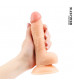 Реалистичный фаллоимитатор Erowoman телесного цвета - 18 см.