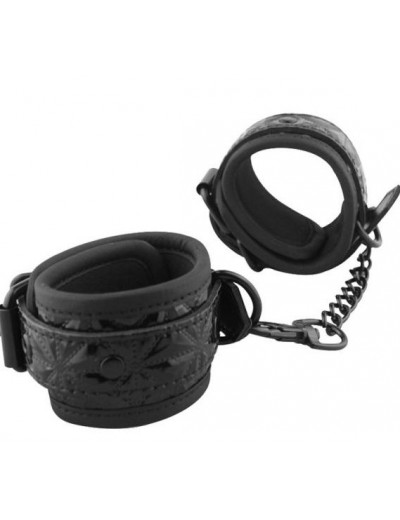 Чёрные кожаные оковы на ноги Ankles Cuffs