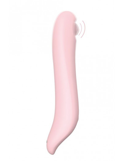 Нежно-розовый вибромассажер LUSTY WOODPECKER - 18 см.