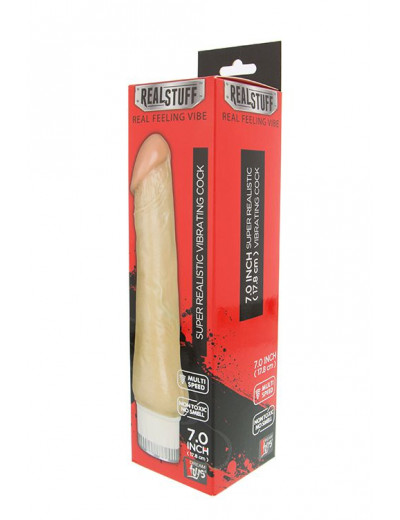Реалистичный мультискоростной вибратор REALSTUFF 7INCH VIBRATOR - 17,8 см.