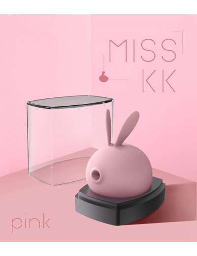 Розовый вакуумный стимулятор клитора Miss KK