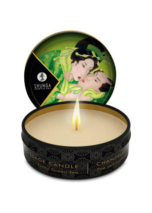 Массажная свеча Exotic Green Tea с ароматом зелёного чая - 30 мл.