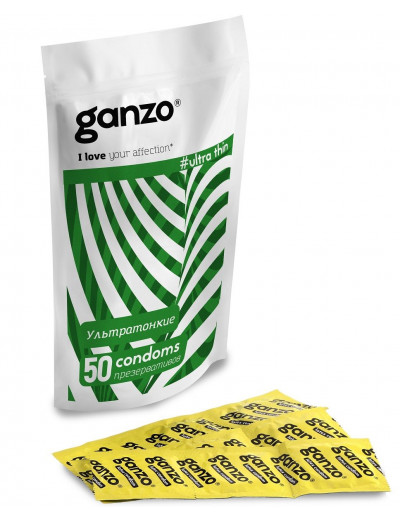 Ультратонкие презервативы Ganzo Ultra thin - 50 шт.