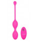 Розовые вагинальные шарики с ДУ и функцией памяти Remote Dual Motor Kegel System