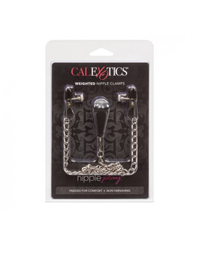 Зажимы на грудь с цепью и подвесом Weighted Nipple Clamps