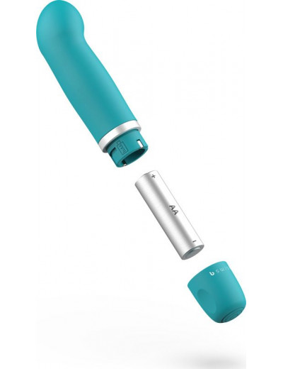 Бирюзовый мини-вибратор Bcute Classic Curve - 10 см.