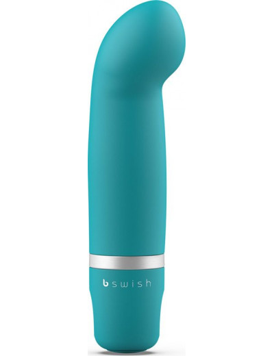 Бирюзовый мини-вибратор Bcute Classic Curve - 10 см.
