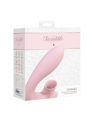 Розовый вибратор для G-точки Irresistible Desirable с бесконтактной клиторальной стимуляцией