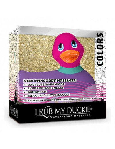 Фиолетово-розовый вибратор-уточка I Rub My Duckie 2.0 Colors