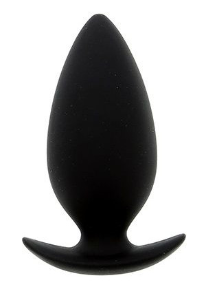 Чёрная анальная пробка BOOTYFUL ANAL PLUG MEDIUM BLACK - 9,8 см.