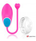 Розовое виброяйцо с белым пультом-часами Wearwatch Egg Wireless Watchme