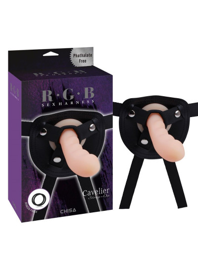 Телесный страпон Cavelier Strap-On - 15 см.