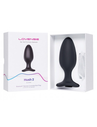Черная анальная вибропробка HUSH 2 Size L - 12,1 см.