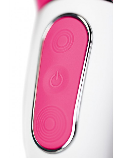 Ярко-розовый вибратор  Satisfyer Mr. Rabbit с клиторальным отростком - 22,1 см.