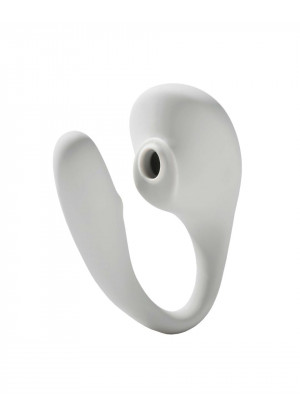 Серый вакуумный стимулятор с отростком Ose 2 Premium Robotic Massager