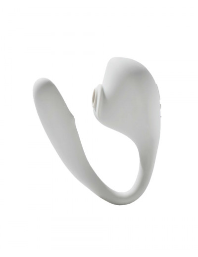 Серый вакуумный стимулятор с отростком Ose 2 Premium Robotic Massager