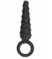 Анальная пробка со спиралью на поверхности No.60 Dildo With Metal Ring - 17,5 см.